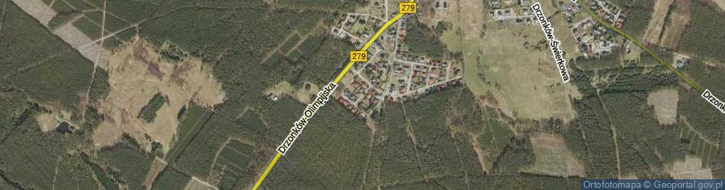 Zdjęcie satelitarne Drzonków-Krucza ul.